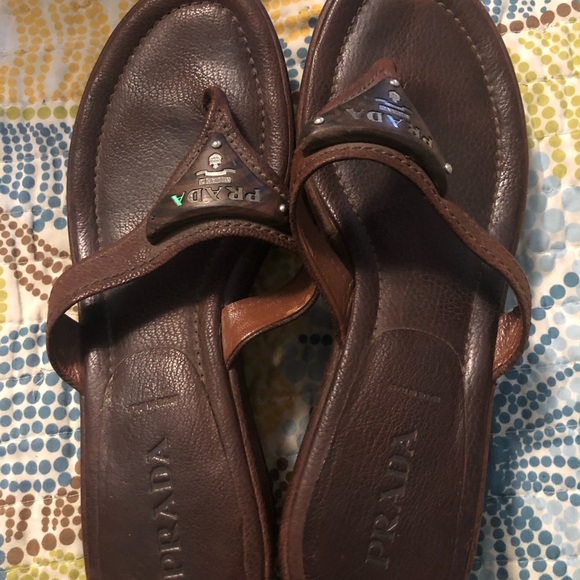 Prada wedges brown size 8 - Picture 8 of 12